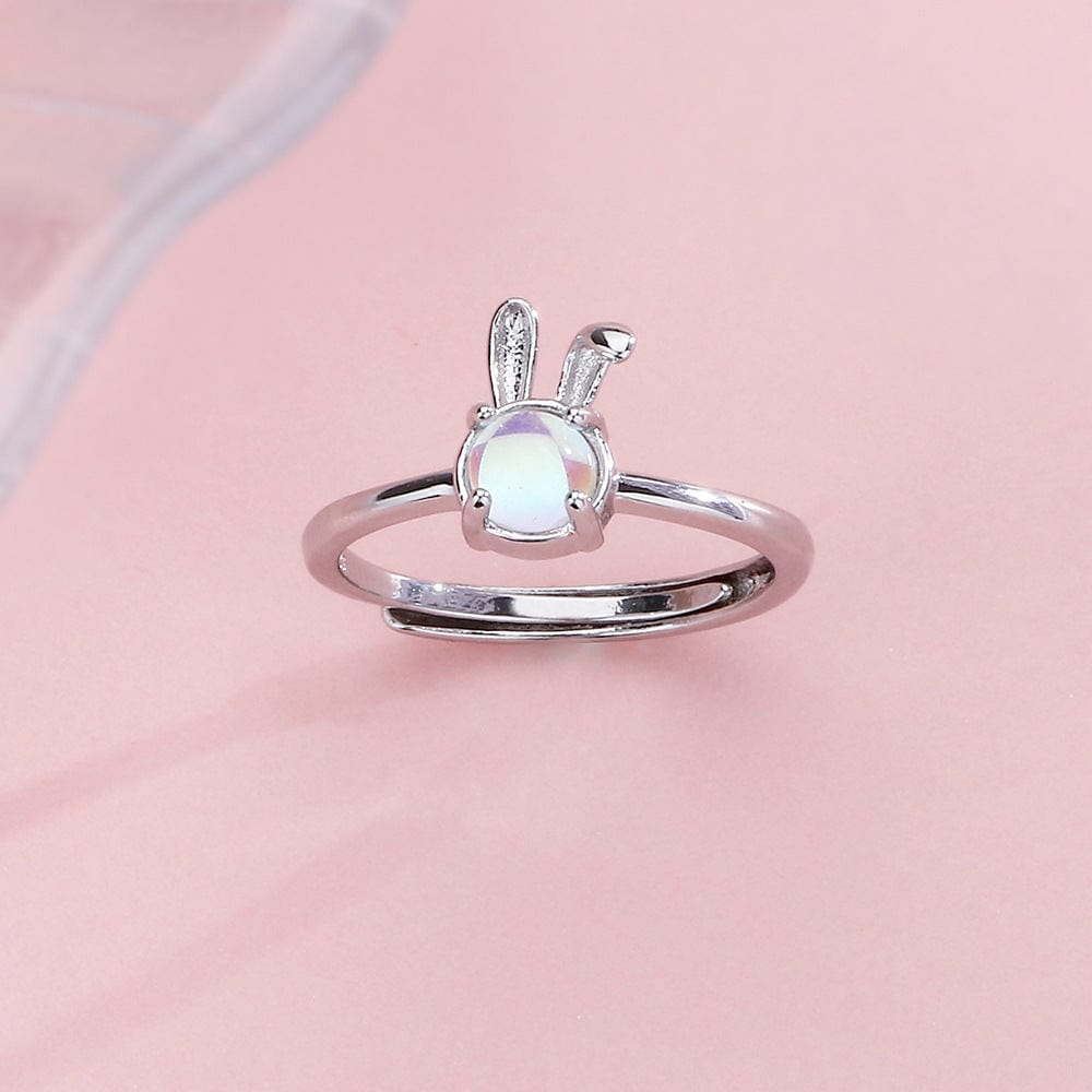 Cute Opal Rabbit Ring - ArtGalleryZen