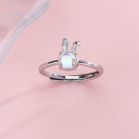 Thumbnail for Cute Opal Rabbit Ring - ArtGalleryZen