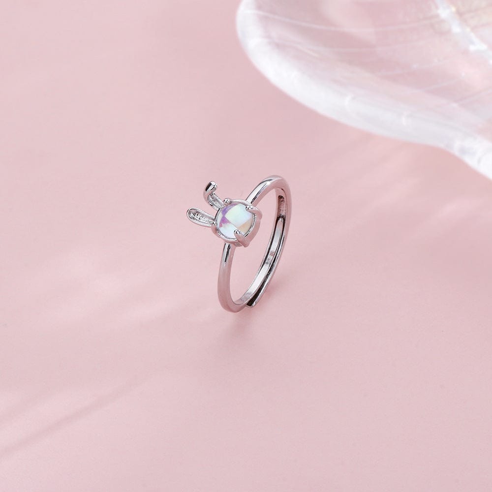 Cute Opal Rabbit Ring - ArtGalleryZen