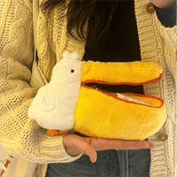 Thumbnail for Cute Pelican Plush Bag Camera Bag Makeup Toiletry Bag Portable Travel Storage Organizer - ArtGalleryZen