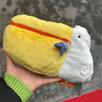 Thumbnail for Cute Pelican Plush Bag Camera Bag Makeup Toiletry Bag Portable Travel Storage Organizer - ArtGalleryZen