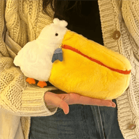 Thumbnail for Cute Pelican Plush Bag Camera Bag Makeup Toiletry Bag Portable Travel Storage Organizer