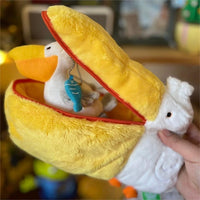 Thumbnail for Cute Pelican Plush Bag Camera Bag Makeup Toiletry Bag Portable Travel Storage Organizer