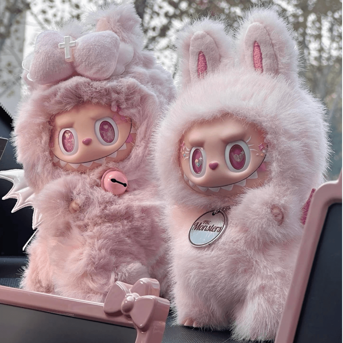 Cute Pink Bow Angel Wings Labubu 17cm Doll Clothes - ArtGalleryZen