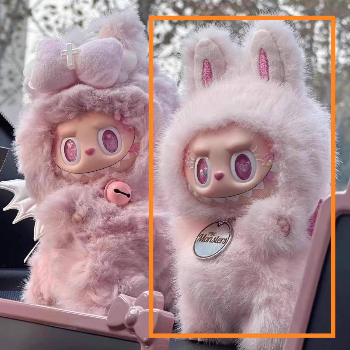 Cute Pink Bow Angel Wings Labubu 17cm Doll Clothes - ArtGalleryZen