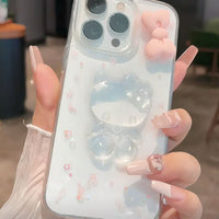 Thumbnail for Cute Pink Bowknot Crystal Hello Kitty iPhone Case - ArtGalleryZen