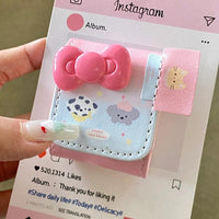 Thumbnail for Cute Pink Bowknot Puppy AirPods Earphone Leather Case