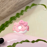 Thumbnail for Cute Pink Donut Hello Kitty AirPods Earphone Case