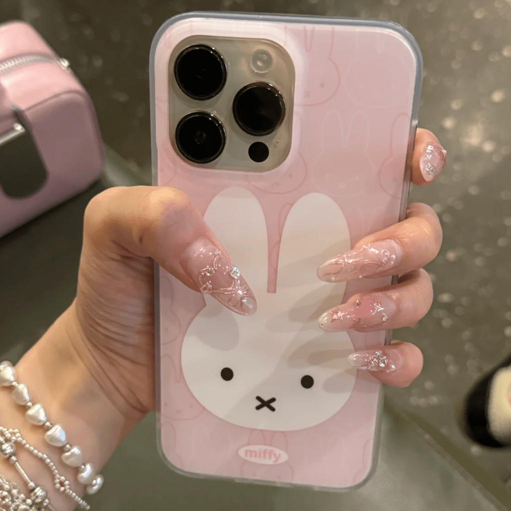 Cute Pink Miffy iPhone Case - ArtGalleryZen