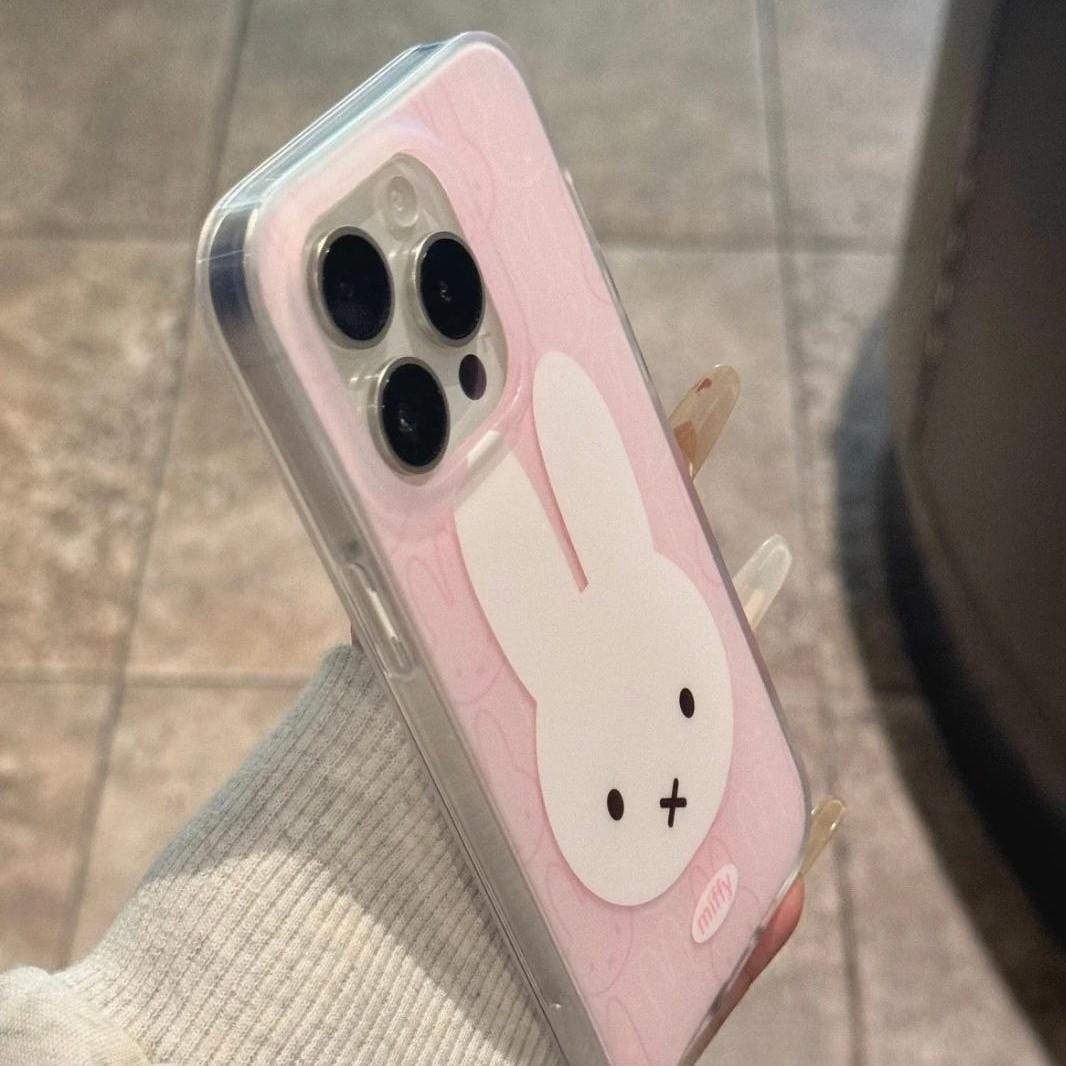 Cute Pink Miffy iPhone Case - ArtGalleryZen