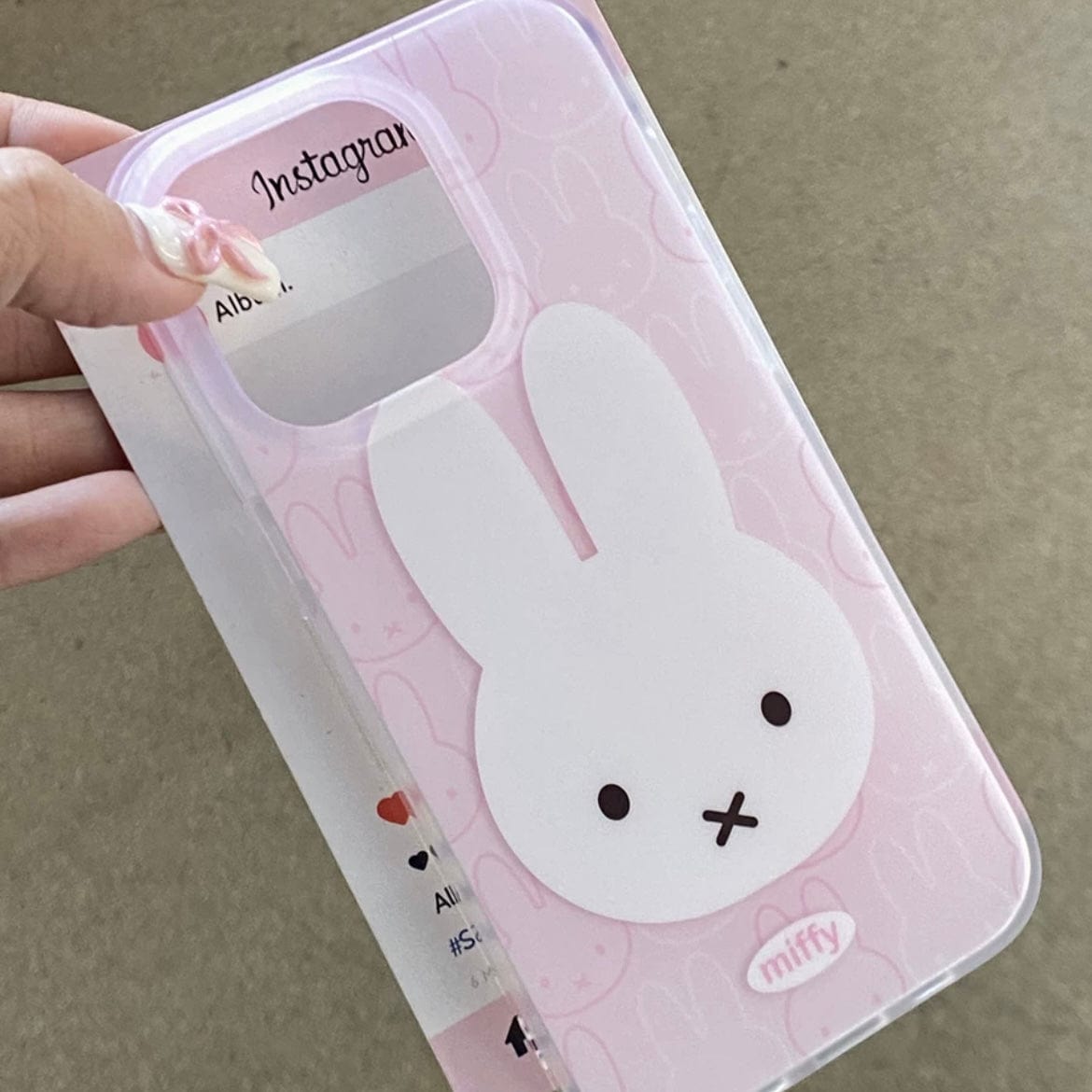 Cute Pink Miffy iPhone Case - ArtGalleryZen