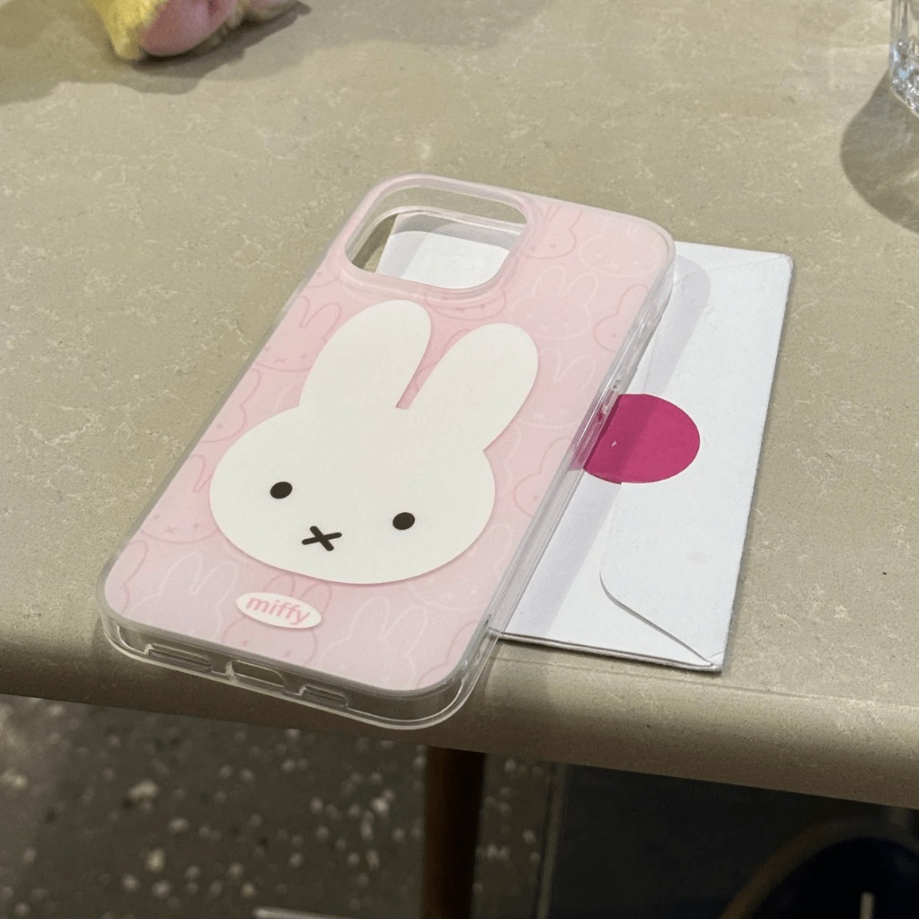 Cute Pink Miffy iPhone Case - ArtGalleryZen