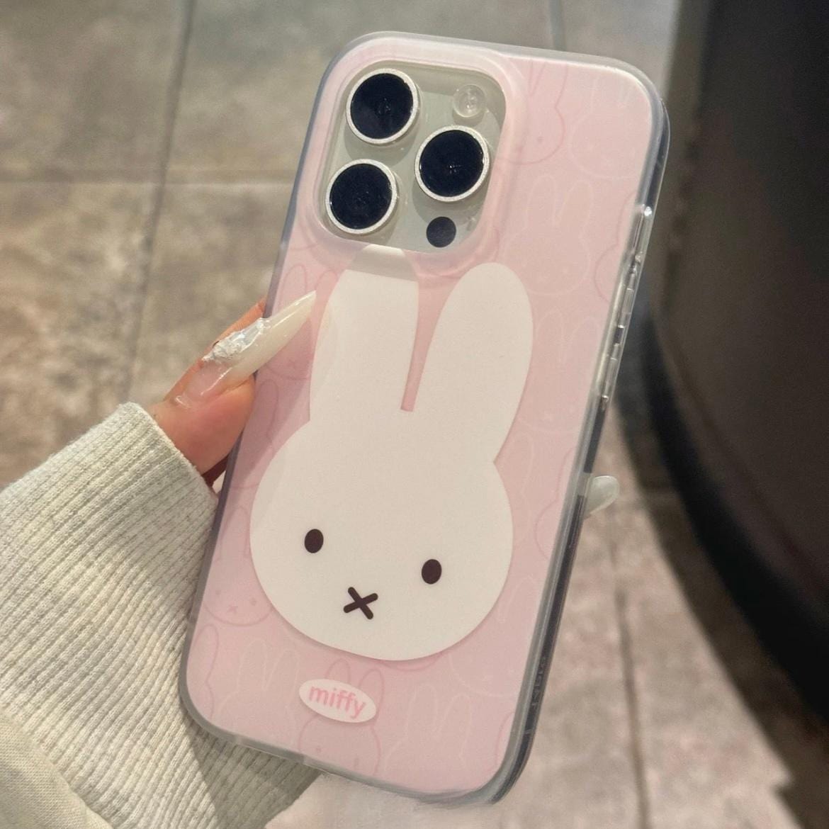 Cute Pink Miffy iPhone Case