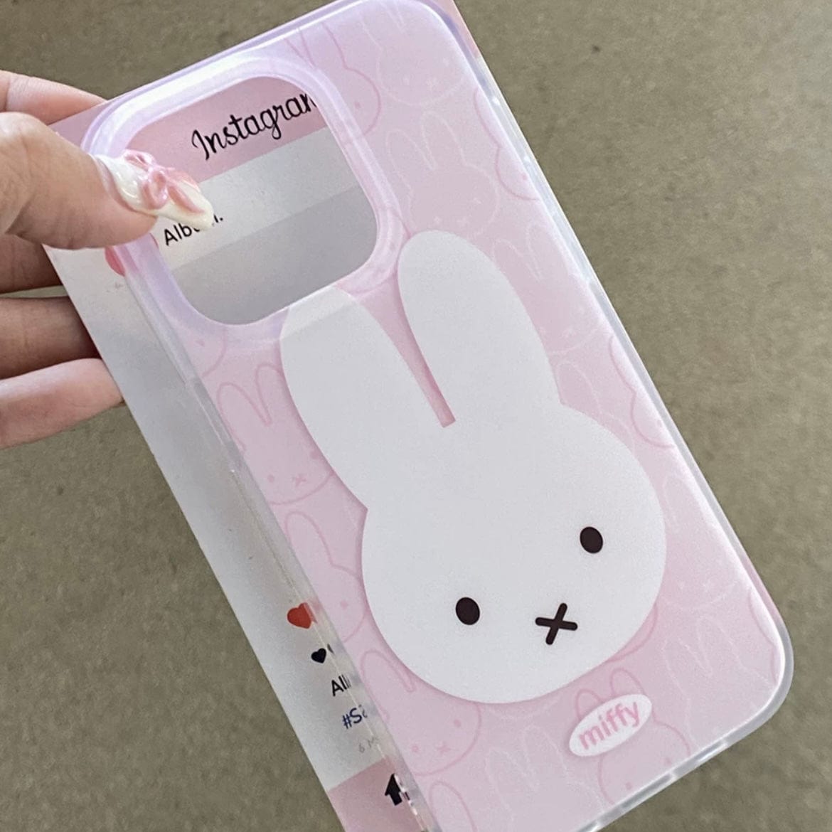 Cute Pink Miffy iPhone Case