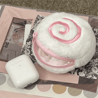 Thumbnail for Cute Pink Narutomaki Plush Earphone Case Coin Purse - ArtGalleryZen