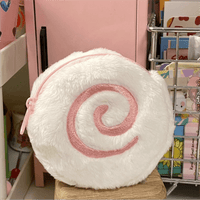 Thumbnail for Cute Pink Narutomaki Plush Earphone Case Coin Purse - ArtGalleryZen