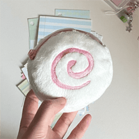 Thumbnail for Cute Pink Narutomaki Plush Earphone Case Coin Purse - ArtGalleryZen