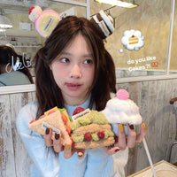 Thumbnail for Cute Plush Cherry Cream Dessert  Hair Clip - ArtGalleryZen