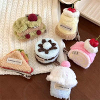Thumbnail for Cute Plush Cherry Cream Dessert  Hair Clip - ArtGalleryZen