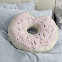 Thumbnail for Cute Plush Embroidered Donut Pillow - ArtGalleryZen