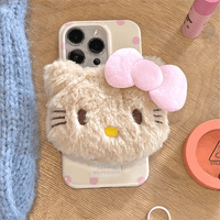 Thumbnail for Cute Plush Hello Kitty Stand iPhone Case - ArtGalleryZen