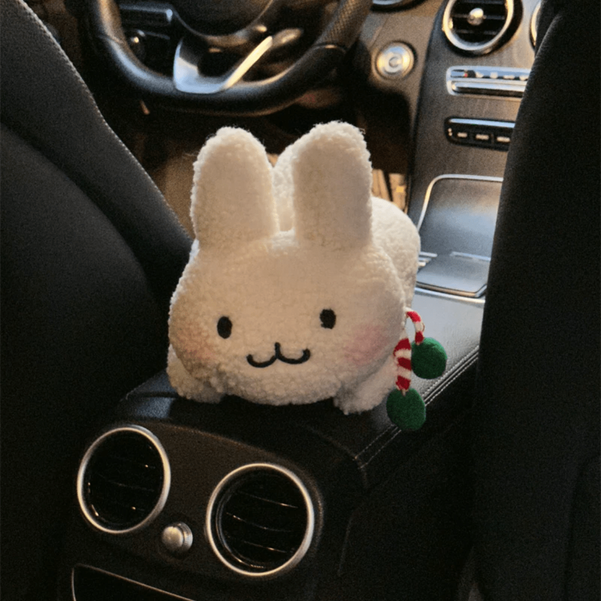 Cute Plush Rabbit Car Tissue Holder Tissue Bag - ArtGalleryZen