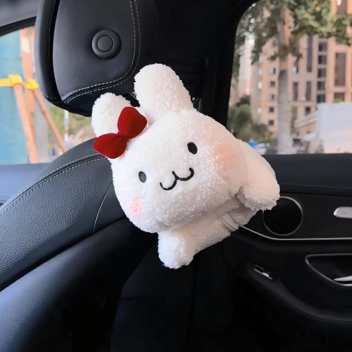 Cute Plush Rabbit Car Tissue Holder Tissue Bag