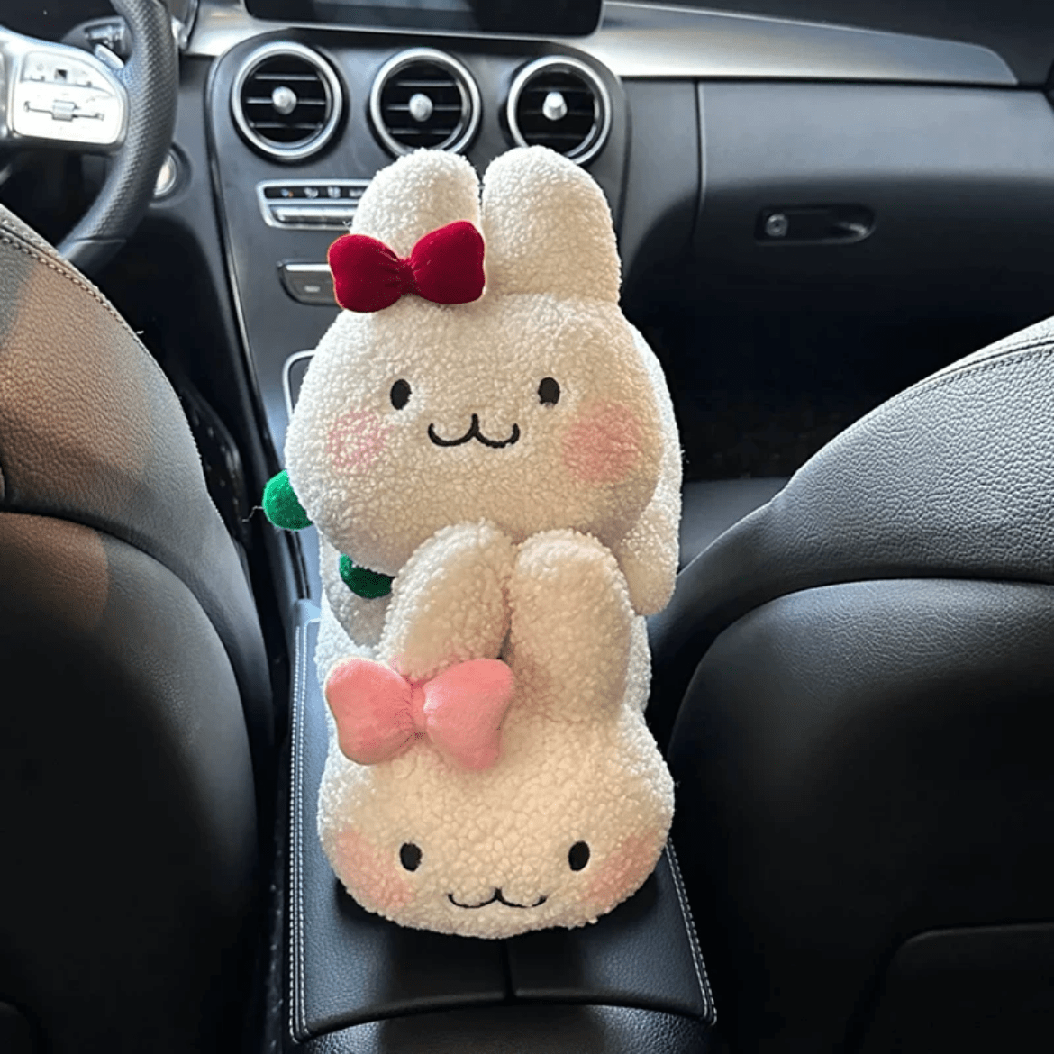 Cute Plush Rabbit Car Tissue Holder Tissue Bag