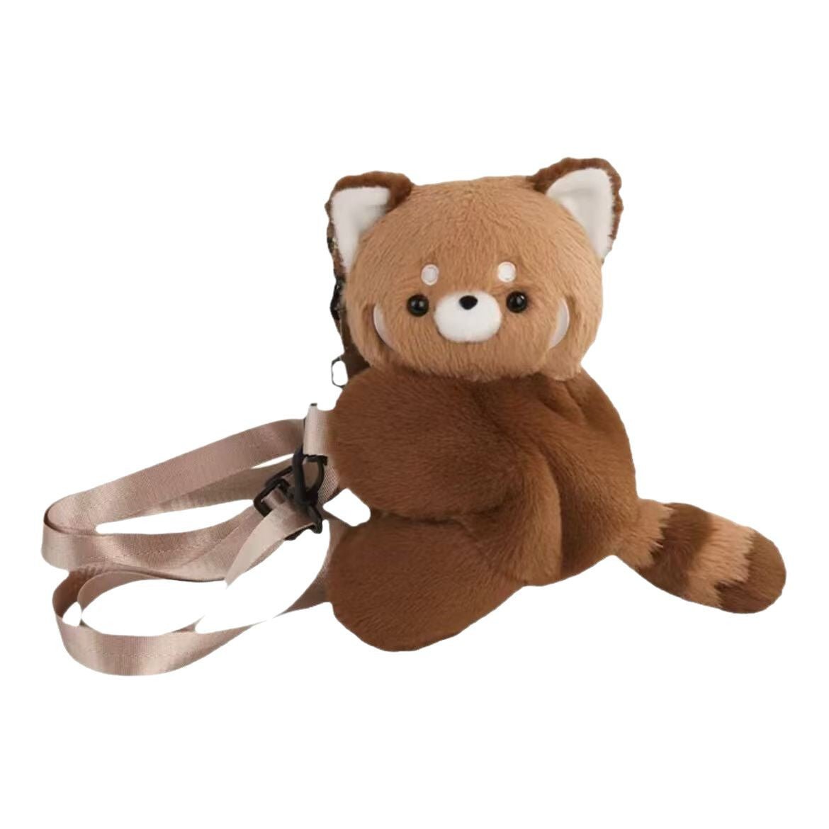 Cute Plush Raccoon Panda Crossbody Bag Backpack - ArtGalleryZen
