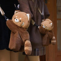 Thumbnail for Cute Plush Raccoon Panda Crossbody Bag Backpack - ArtGalleryZen