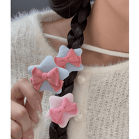 Thumbnail for Cute Plush Star Bowknot Hair Clip Set - ArtGalleryZen
