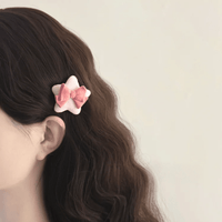 Thumbnail for Cute Plush Star Bowknot Hair Clip Set - ArtGalleryZen