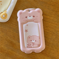 Thumbnail for Cute Puppy Cat Bear Hamster Kpop Keychain Photocard Holder - ArtGalleryZen