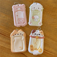 Thumbnail for Cute Puppy Cat Bear Hamster Kpop Keychain Photocard Holder - ArtGalleryZen