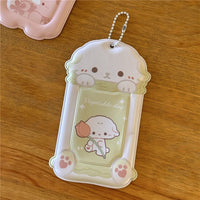 Thumbnail for Cute Puppy Cat Bear Hamster Kpop Keychain Photocard Holder - ArtGalleryZen