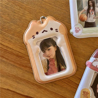 Thumbnail for Cute Puppy Cat Bear Hamster Kpop Keychain Photocard Holder - ArtGalleryZen