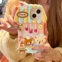 Thumbnail for Cute Rilakkuma Dessert House Hollow iPhone Case - ArtGalleryZen