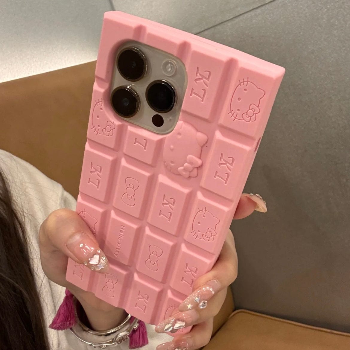 Cute Rilakkuma Hello Kitty Chocolate Silicone iPhone Case - ArtGalleryZen