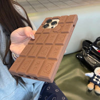 Thumbnail for Cute Rilakkuma Hello Kitty Chocolate Silicone iPhone Case - ArtGalleryZen