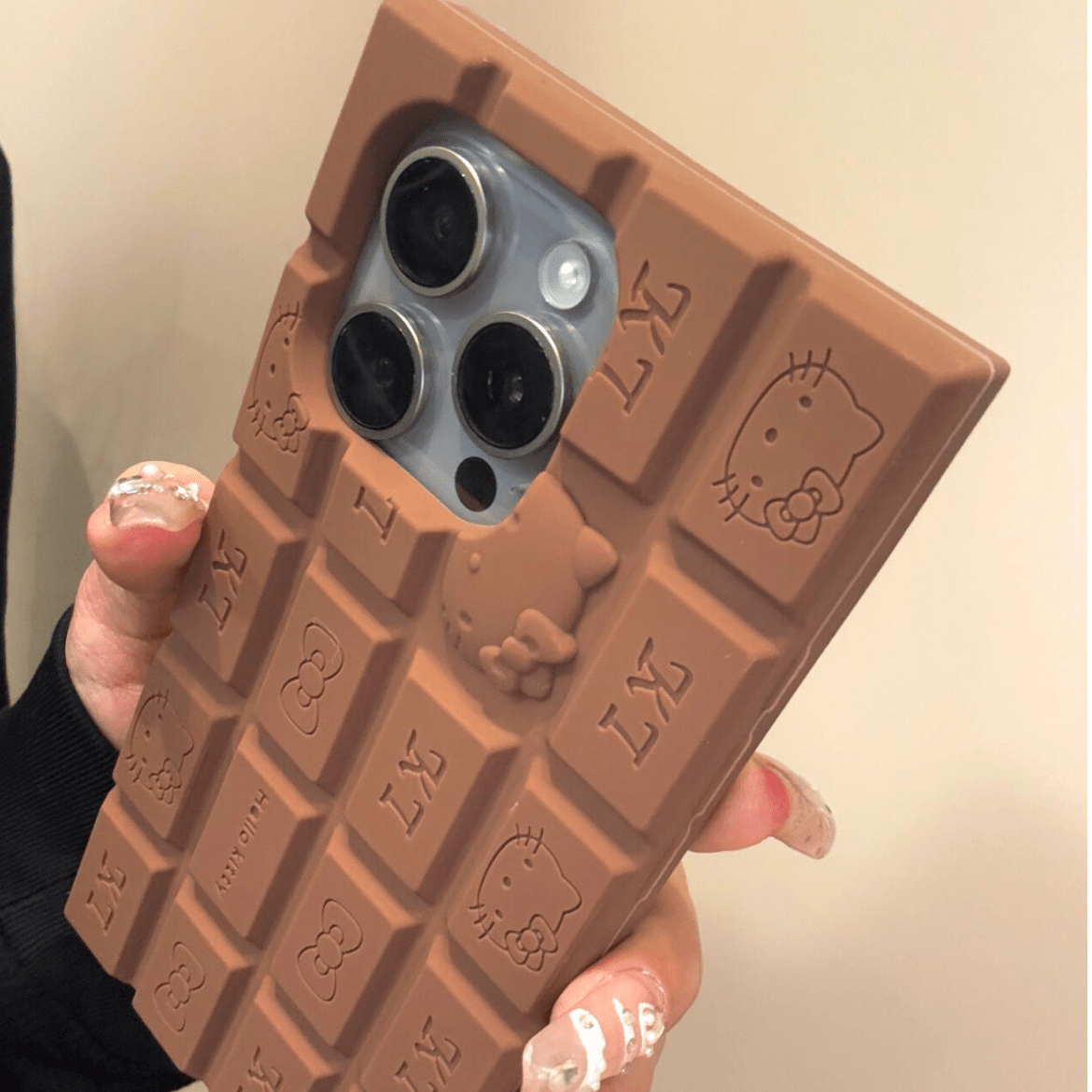 Cute Rilakkuma Hello Kitty Chocolate Silicone iPhone Case - ArtGalleryZen