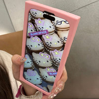 Thumbnail for Cute Rilakkuma Hello Kitty Chocolate Silicone iPhone Case - ArtGalleryZen