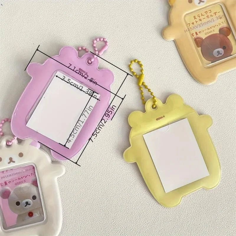 Cute Rilakkuma Kpop Keychain Photocard Holder - ArtGalleryZen