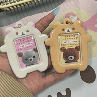 Thumbnail for Cute Rilakkuma Kpop Keychain Photocard Holder - ArtGalleryZen