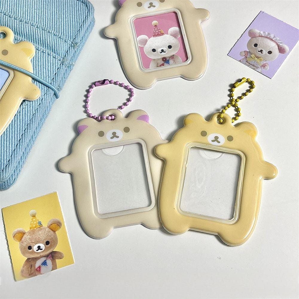 Cute Rilakkuma Kpop Keychain Photocard Holder - ArtGalleryZen