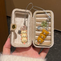 Thumbnail for Cute Rilakkuma Lucky Clover Keychain Phone Strap - ArtGalleryZen