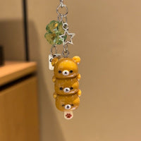 Thumbnail for Cute Rilakkuma Lucky Clover Keychain Phone Strap - ArtGalleryZen