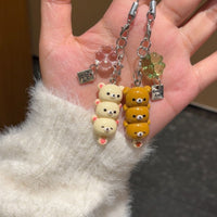 Thumbnail for Cute Rilakkuma Lucky Clover Keychain Phone Strap - ArtGalleryZen