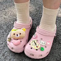 Thumbnail for Cute Rilakkuma Lucky Clover Sandals Decoration Shoe Charms - ArtGalleryZen