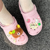 Thumbnail for Cute Rilakkuma Lucky Clover Sandals Decoration Shoe Charms - ArtGalleryZen