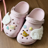 Thumbnail for Cute Rilakkuma Plush Wings Sandals Decoration Shoe Charms - ArtGalleryZen